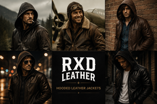 Men's Hooded Leather Jackets | Shop Leather Jacket With Hood | RXD Leather