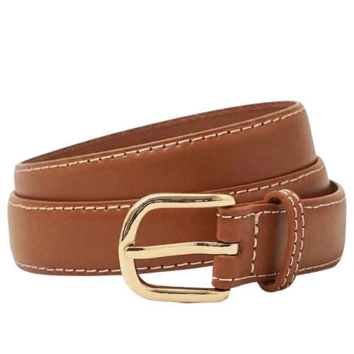 Tan leather jeans belt detail – RXD Leather