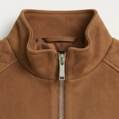 Women Tan Faux Suede Jacket Casual Short Fit Everyday Style - RXD Leather 00293 