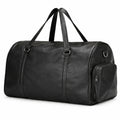 Black leather gym duffle bag – RXD Leather