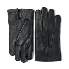 Mens Leather Gloves Black Cashmere Lined Touchscreen Leather Gloves - RXD Leather 0057