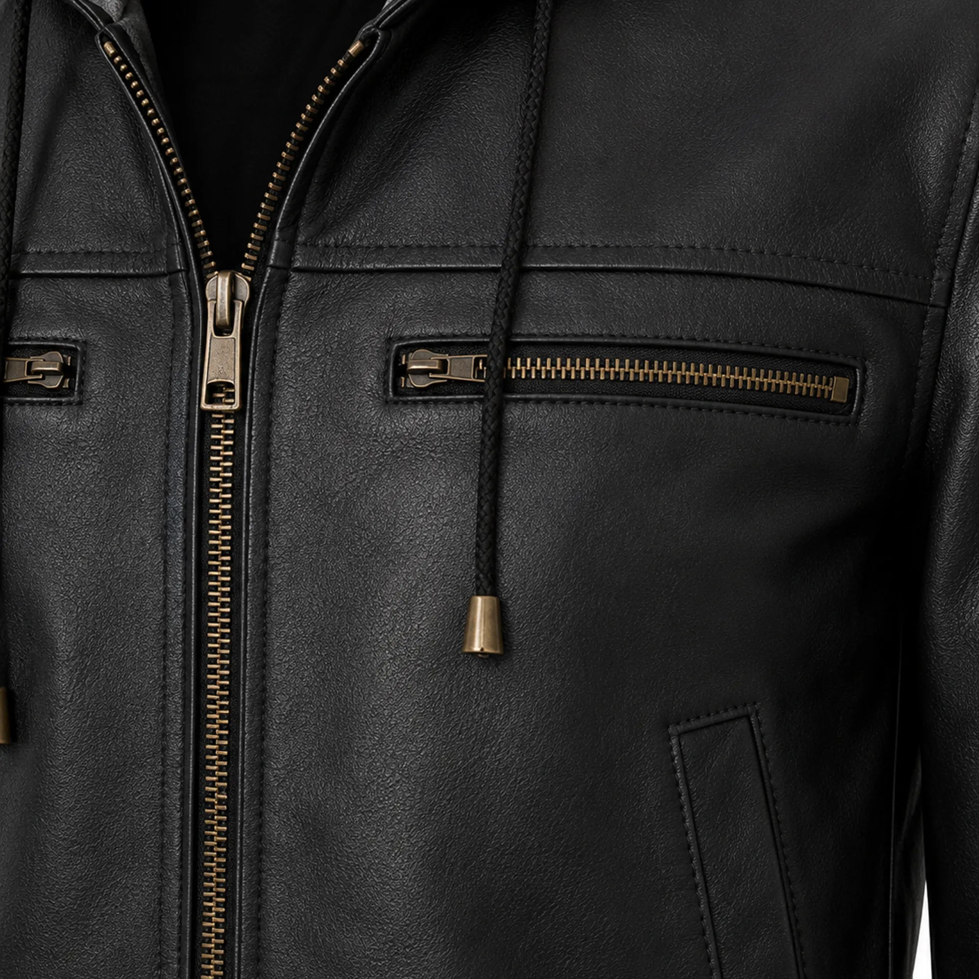Women Black Hooded Leather Bomber Jacket Winter Casual Outfit - RXD Leather 00440 