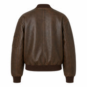 Women's soft brown leather bomber jacket – RXD Leather