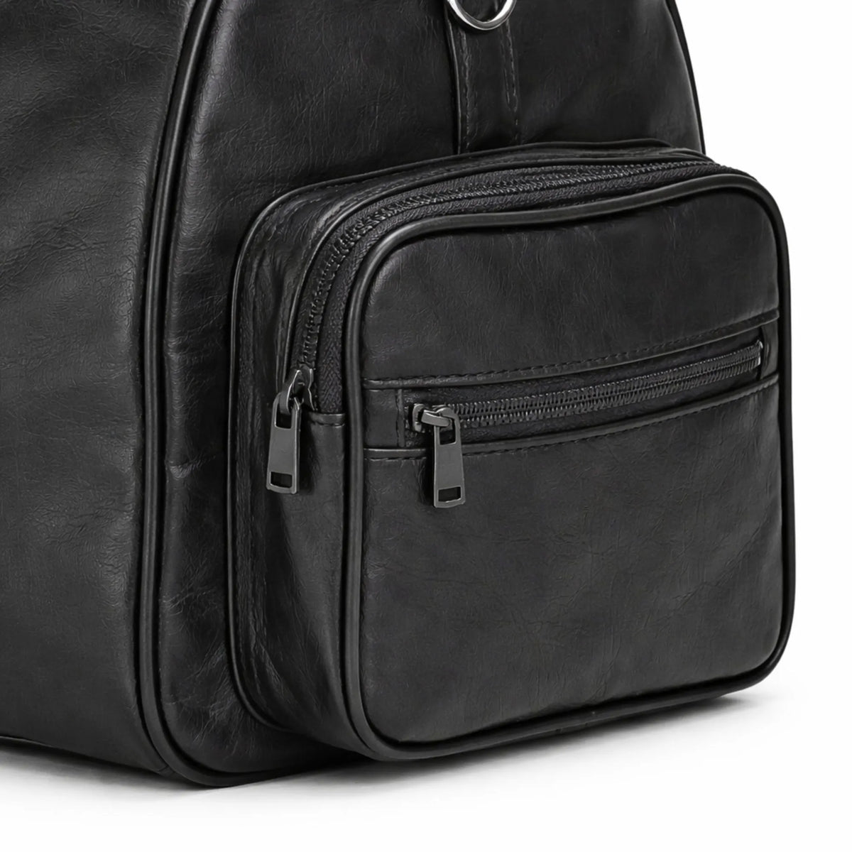 Black genuine leather gym bag – RXD Leather
