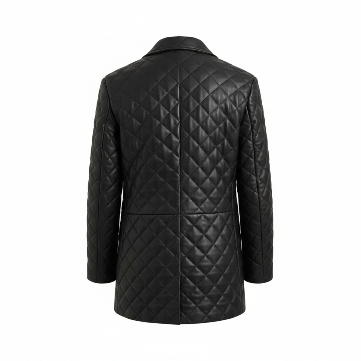 Women's black leather blazer with horn buttons – RXD Leather