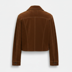 Women's leather blazer with button front – RXD Leather