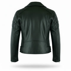 Women Black Brando Leather Biker Jacket Classic Moto Style Outfit - RXD Leather 0097