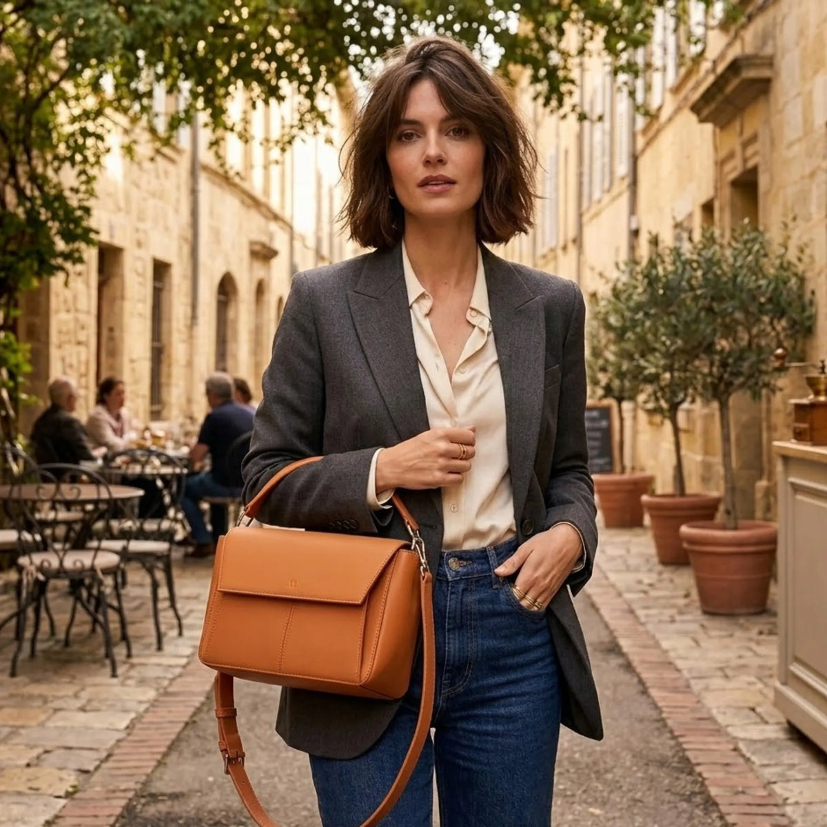 Women's leather handbag with inner pockets – RXD Leather