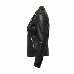 Women's black leather blazer styled – RXD Leather