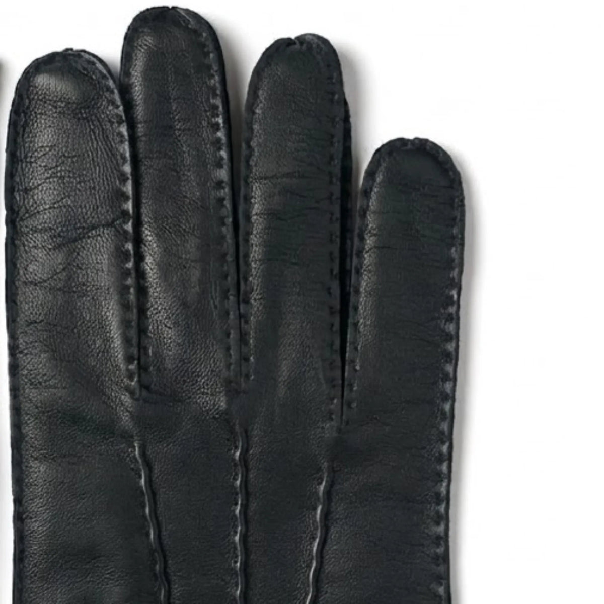 Black leather gloves with cashmere lining – RXD Leather