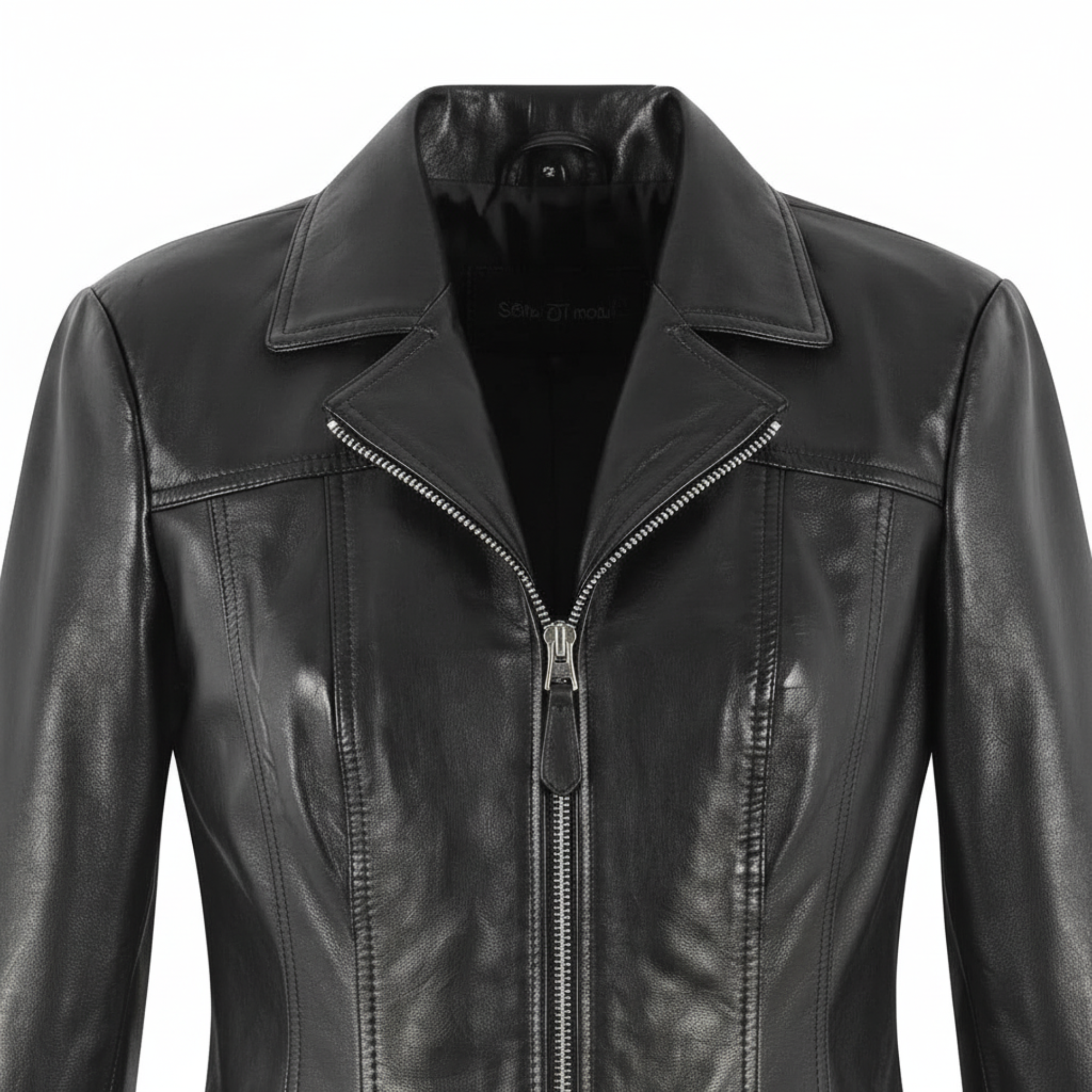 Women Black Leather Blazer Slim Fit Elegant Office Casual Style - RXD Leather 00391 