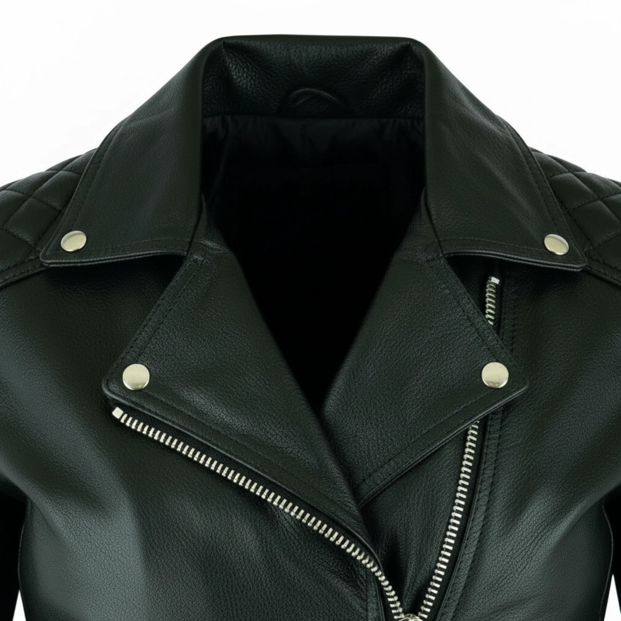 Women Black Brando Leather Biker Jacket Classic Moto Style Outfit - RXD Leather 0097