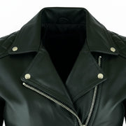 Women's black Brando biker jacket styled – RXD Leather