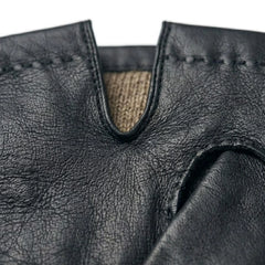 Mens Leather Gloves Black Cashmere Lined Touchscreen Leather Gloves - RXD Leather 0057