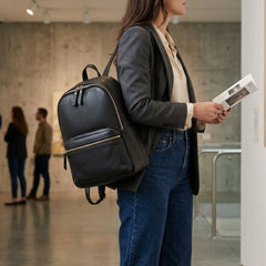 Leather Backpack Unisex Genuine Leather Laptop Backpack - RXD Leather 0046