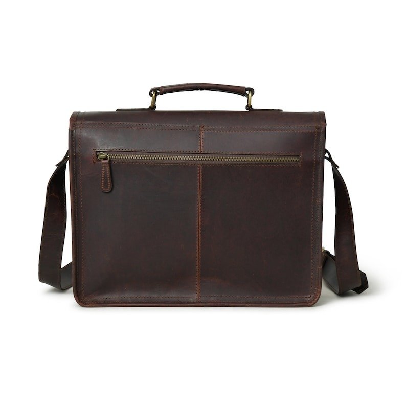 Vintage brown leather messenger bag – RXD Leather