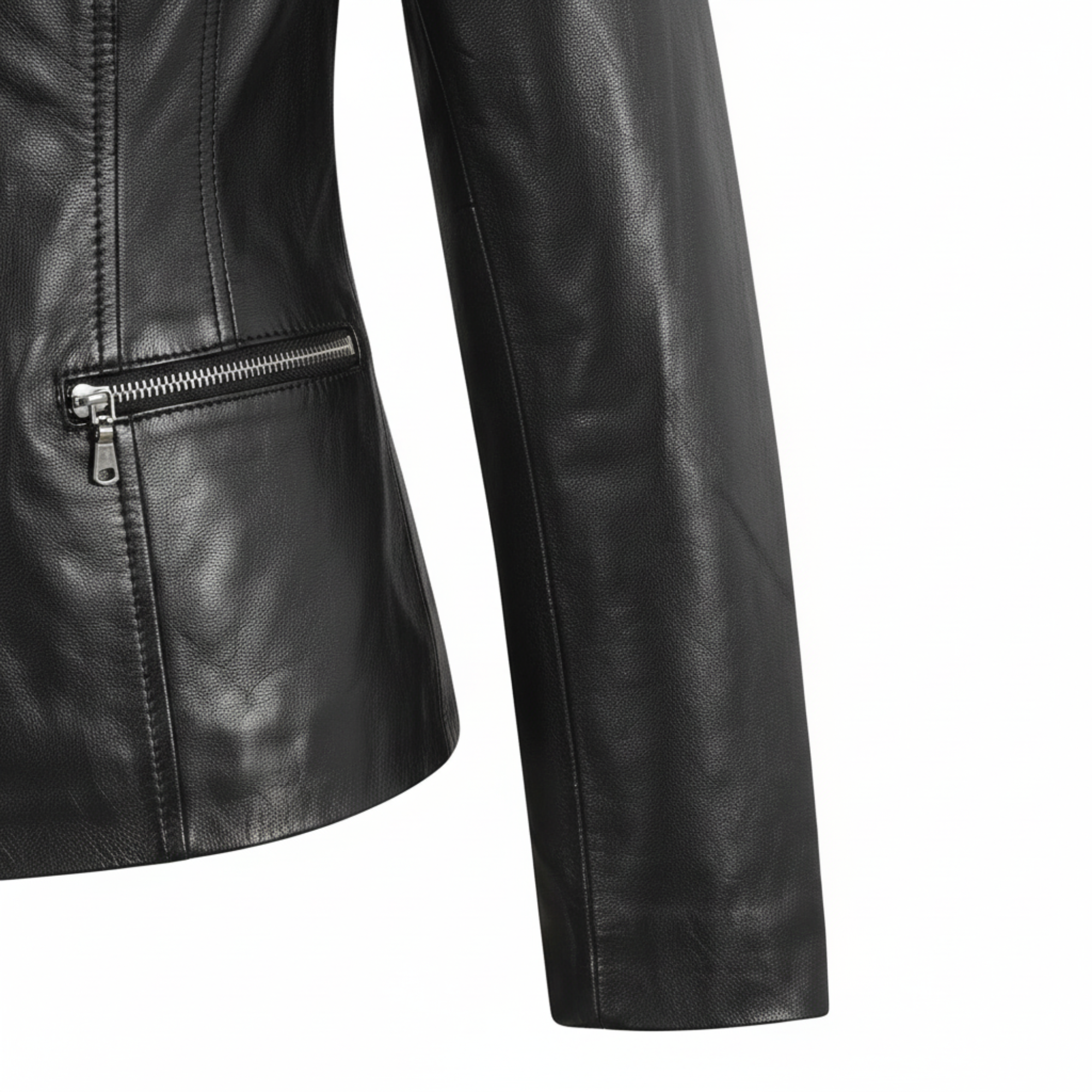 Women Black Leather Blazer Slim Fit Elegant Office Casual Style - RXD Leather 00391 