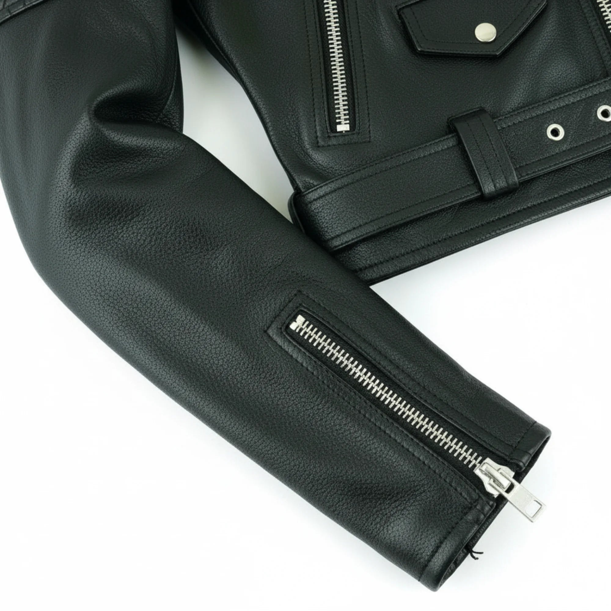 Women Black Brando Leather Biker Jacket Classic Moto Style Outfit - RXD Leather 0097