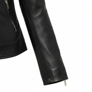 Women's black leather blazer back – RXD Leather
