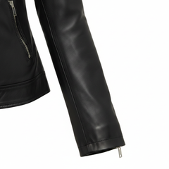 Women's black leather blazer back – RXD Leather