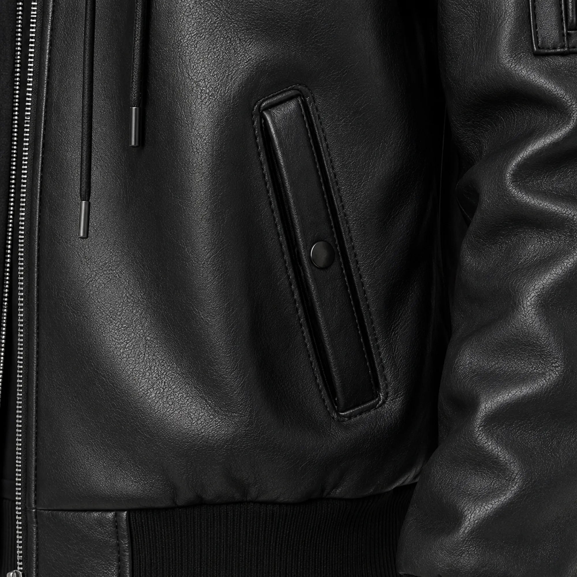 Men's lightweight black hooded jacket – RXD Leather