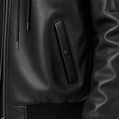 Men's lightweight black hooded jacket – RXD Leather