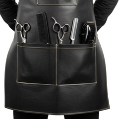 Black Barber Leather Apron Workwear that combines style - RXD Leather 0044