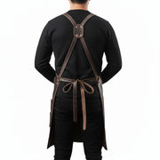 Brown leather apron with adjustable straps – RXD Leather