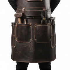 Premium Brown Blacksmith Leather Apron Built for Durability - RXD Leather 0043