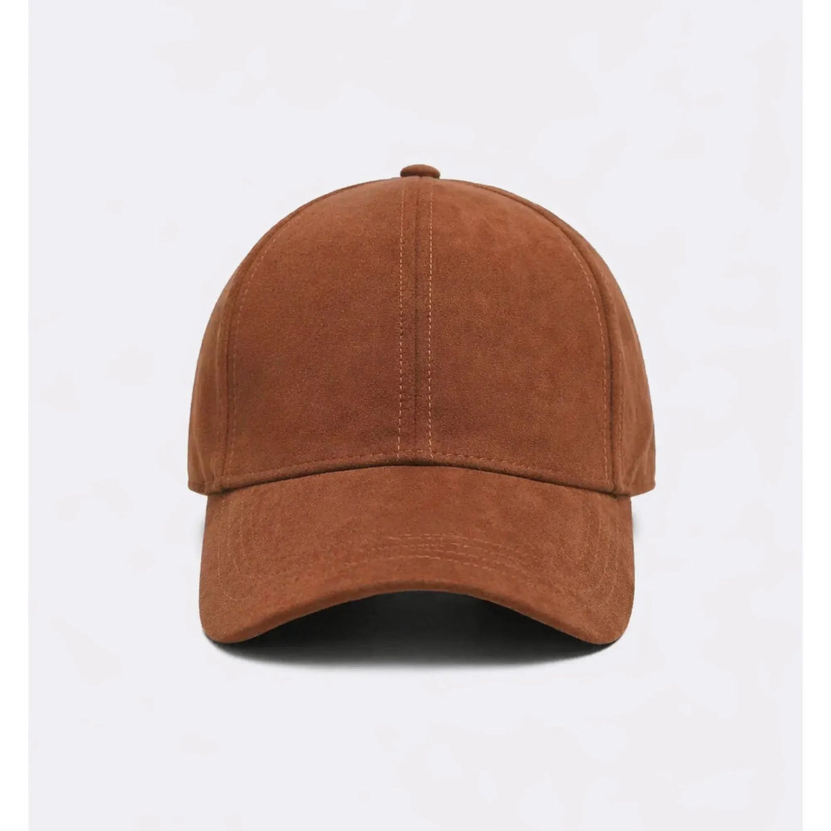 Brown Suede Leather Baseball Cap Stylish Casual Everyday Wear - Rxd Leather 0048