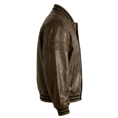 Men's classic brown varsity jacket – RXD Leather