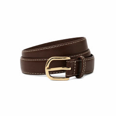 Leather Belts Burgundy Italian Leather Buckle Belt - RXD Leather 0059