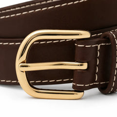 Leather Belts Burgundy Italian Leather Buckle Belt - RXD Leather 0059