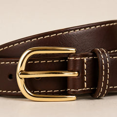 Leather Belts Burgundy Italian Leather Buckle Belt - RXD Leather 0059