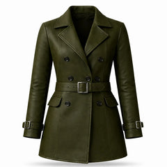 Women Faux Leather Blazer Jacket Smart Casual Office Party Wear Styles - RXD Leather 0016