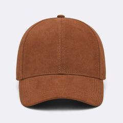 Brown Suede Leather Baseball Cap Stylish Casual Everyday Wear - Rxd Leather 0048