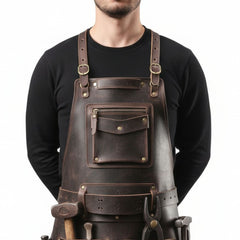 Premium Brown Blacksmith Leather Apron Built for Durability - RXD Leather 0043