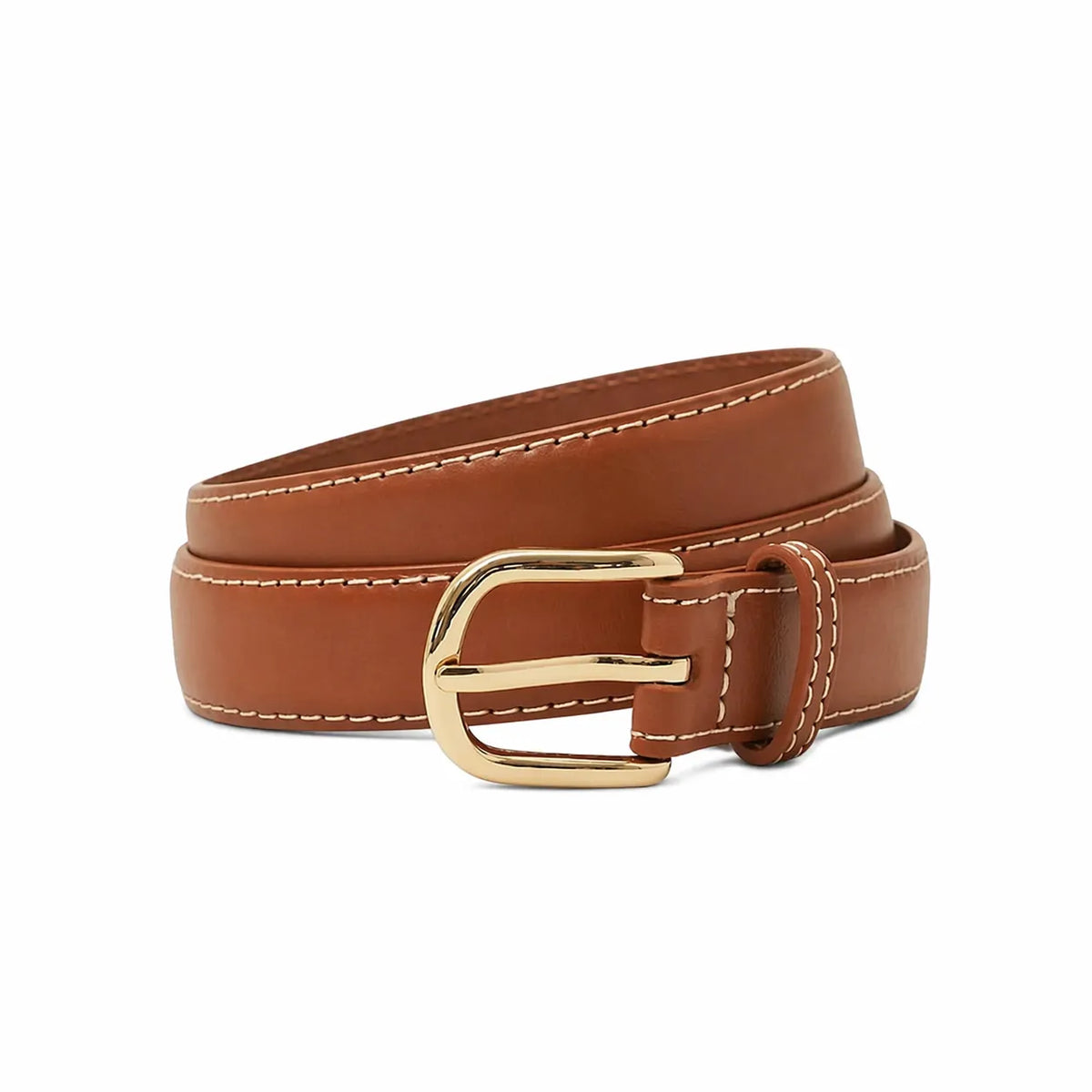 Leather Belts Tan Classic Leather Jeans Belt with Gold Buckle - RXD Leather 0060