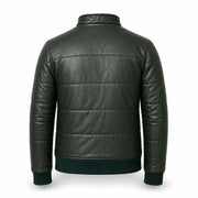 Men's green quilted bomber jacket – RXD Leather