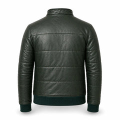 Men's green quilted bomber jacket – RXD Leather