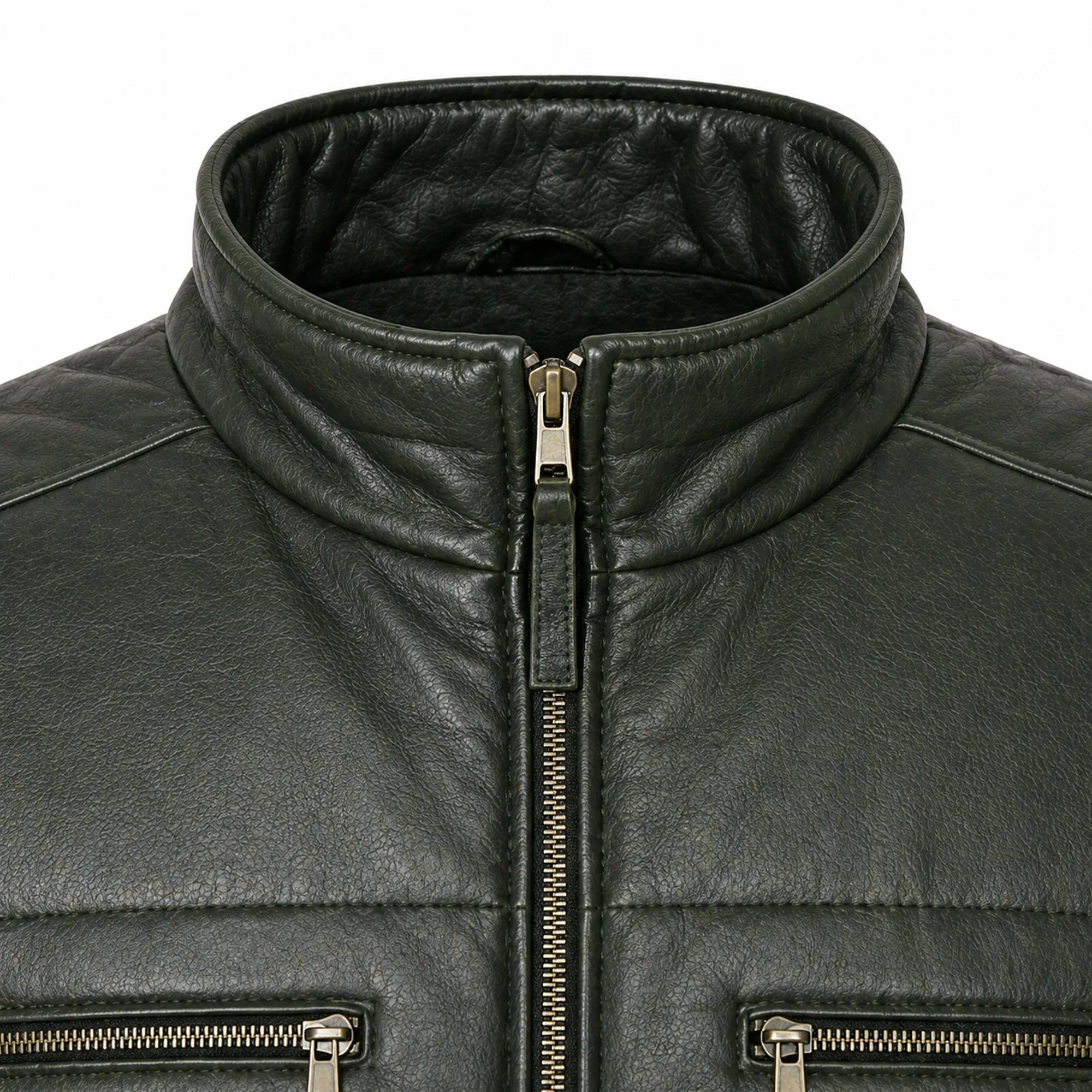 Men's green sheepskin winter jacket – RXD Leather