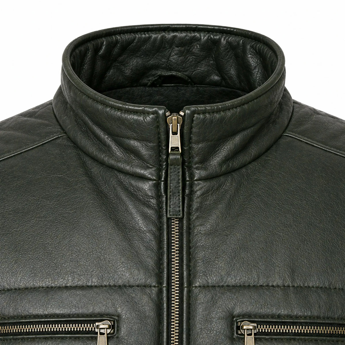 Men's green sheepskin winter jacket – RXD Leather