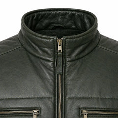 Men's green sheepskin winter jacket – RXD Leather