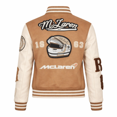 Women's wool blend varsity jacket with quilted lining – RXD Leather