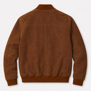 Men's beige suede leather bomber jacket, relaxed fit – RXD Leather