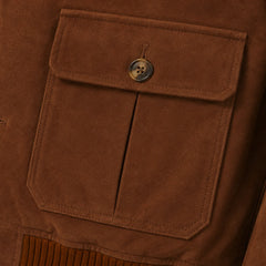 Mens Beige Suede Leather Bomber Jacket Modern Casual Style Wear Coats - RXD Leather 00510 