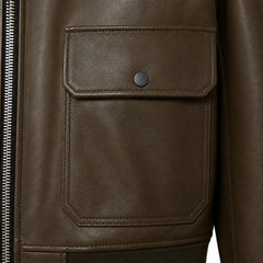 Mens Black Lambskin Leather Flight Bomber Jacket Classic Style Outfits - RXD Leather 00476 