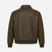 Men's black lambskin bomber with ribbed cuffs – RXD Leather