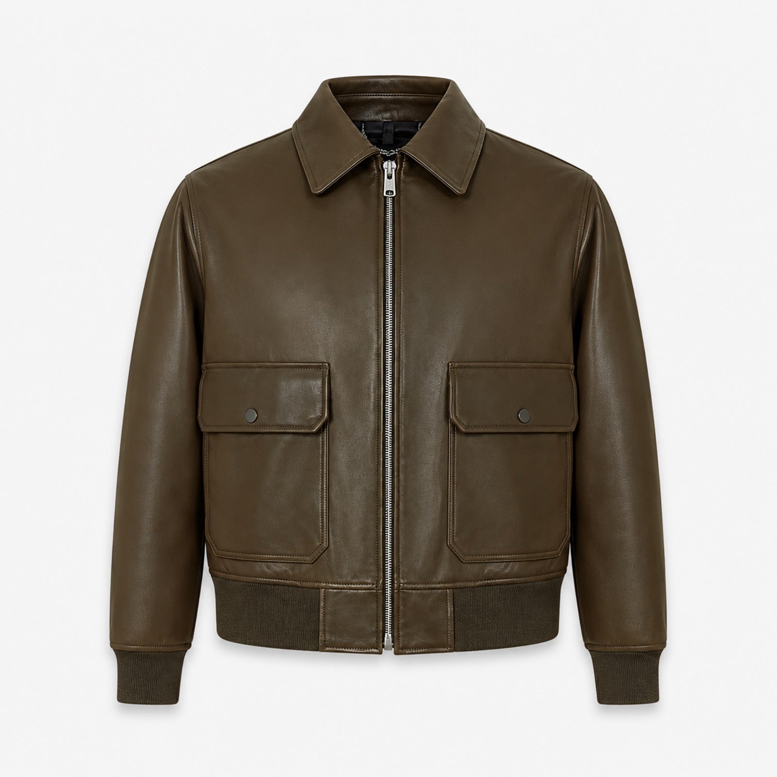 Mens Black Lambskin Leather Flight Bomber Jacket Classic Style Outfits - RXD Leather 00476 