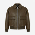 Men's black lambskin leather flight bomber jacket – RXD Leather